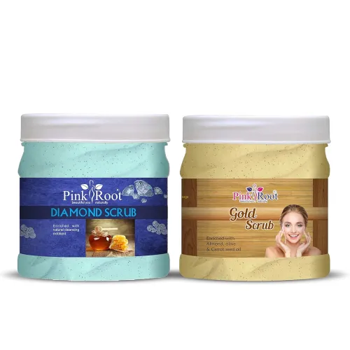 Image of Pink Root Gold Scrub 500gm with Diamond Scrub 500gm