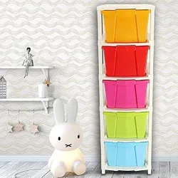 Pinkwhale 5 Compartments Plastic Modular Drawer (Multicolor).