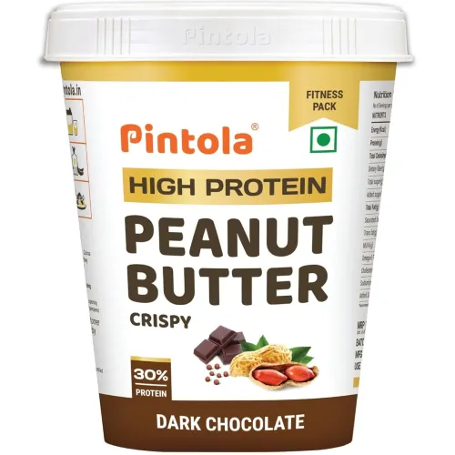 Image of Pintola HIGH Protein DARK Chocolate Peanut Butter (Crispy, 1kg) 30g Protein, Whey Protein, High Fiber, Crispy, Gluten Fr