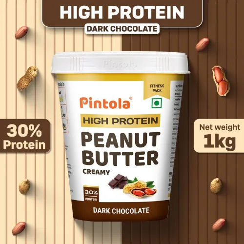 Image of Pintola HIGH Protein Peanut Butter (Dark Chocolate) (Creamy)  (1 kg).