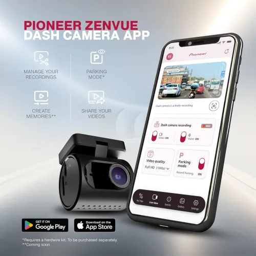 Image of Pioneer Car Dash Camera VREC-H120SC Impressive1296p |2MP camera |
