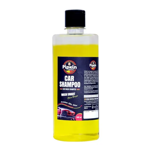 Image of Pipkin Car wash Shampoo 500 ml (Pack of 1) | High Foam for Deep Cleaning | Remove Tough Dirt | Safe on Paint | pH Neutra