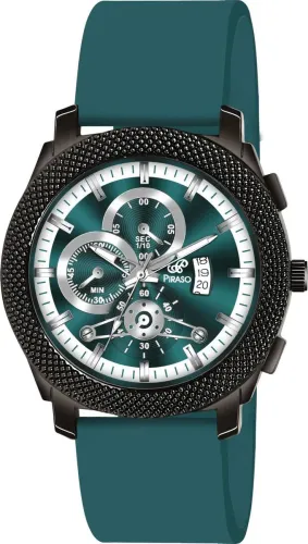 Image of PIRASO  Piraso Turquoise Date Dial Analog Watch For Men