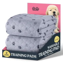 Pitpet Super Absorbent Washable Pee Pads for Dogs - 2-Pack Superior Reusable Pet Training Pads 100% Waterproof Dog Pee Pad Protects Against Urine Leakage Non-Slip Grip Prevents Slipping& Bun...
