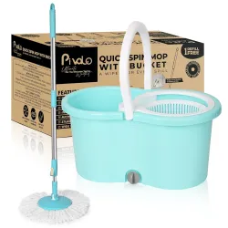 Pivalo Bucket Quick Spin Mop with 2 Microfiber