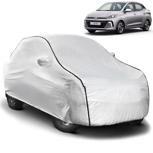 Image of Pivalo Car Cover for Hyundai Aura All Model & Years (2020-2025) 100% Waterproof with Mirror Pockets