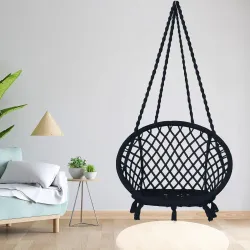 Pivalo Hanging Swing Chair Rope Hammock Cotton Jhula Balcony Living Room Indoor