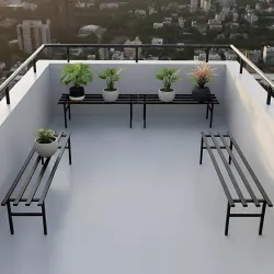 Pivalo Rectangle Plant Stand Anti-Rust Metal Flower Pot Holder 120 kg Capacity Outdoor and Indoor Planters Gamla Stands 