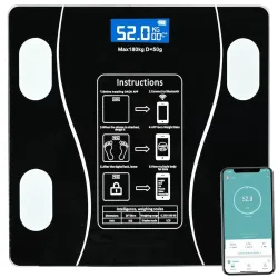 Pivalo Digital Weighing Scale for Body Weight Wireless Electronic BMI Monitoring Machine Fitness Device with Bluetooth C