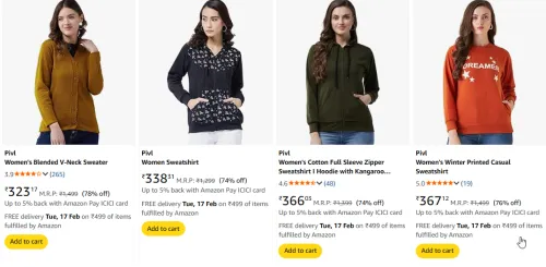 Image of Pivl Womens sweater upto 75% off 