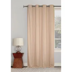 Lushomes Plain Cotton Curtain 54x108 Inch Beige
