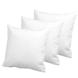 Plain White Throw Pillow Insert 20 Inch x 20 Inch Set of 3