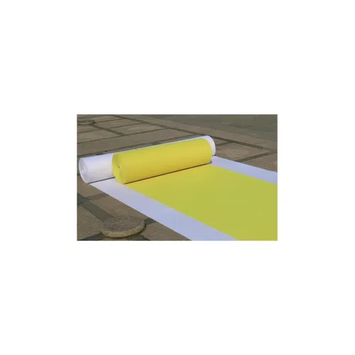 Image of Plain Yellow Decorative Carpet Runner For Home 4x6 Ft
