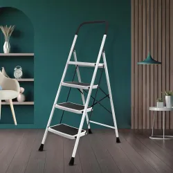 Plantex Alloy Steel 4 Step Strong Wide Ladder For Home