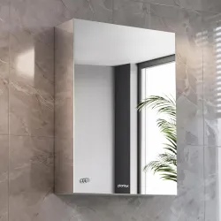 Plantex Bathroom Mirror Cabinet/304 Stainless Steel Bathroom Cabinet with Mirror Bathroom Storage Cabinet Wall Mounted Mirror Bathroom Cabinet (14x20 Inch, Chrome)