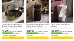 Plantex Ceramic Wash Basin  at upto 70% Discount
