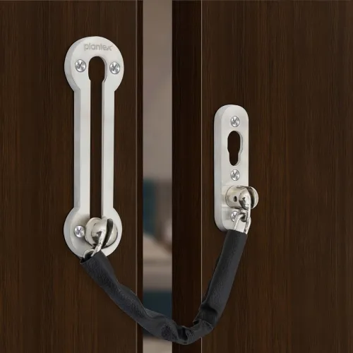Image of Plantex Door Chain Lock With Rubber Grip Safety