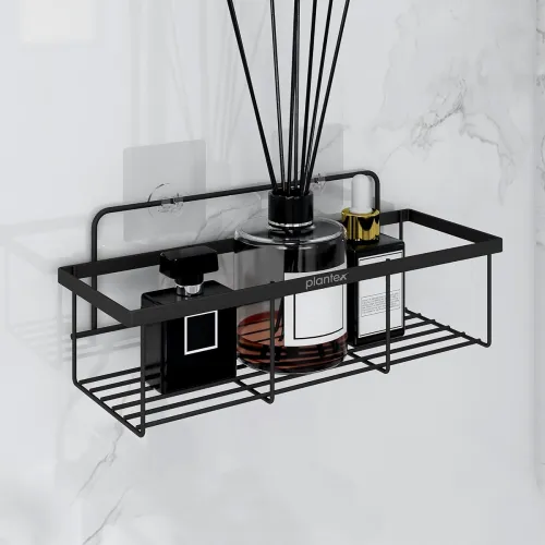 Image of Plantex GI Steel Self Adhesive Bathroom Shelf 
