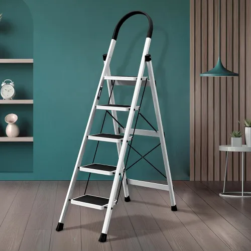 Image of Plantex Ladder for Home 5 Step Steel Ladder with Minor Surface Marks from Transit