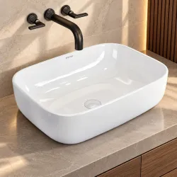 Plantex Platinum Ceramic Table Top Wash Basin with 10 Years Glaze