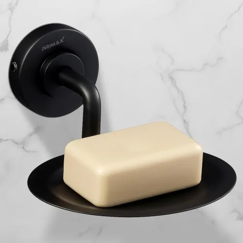 Image of Plantex Primax Stainless Steel Soap Holder Black