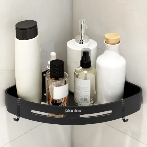 Image of Plantex Self Adhesive Bathroom Corner Shelf