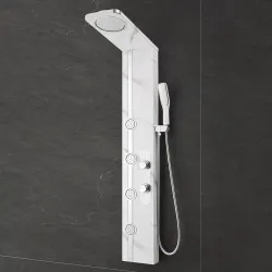 Plantex Marble Textured Shower Panel with Showerhead for Bathroom