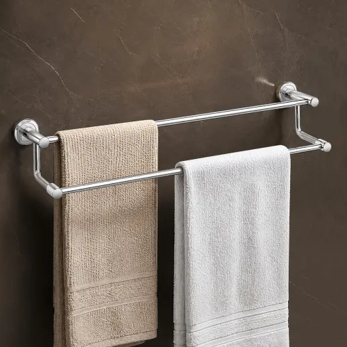 Image of Plantex Stainless Steel Dual Towel Rod/Towel Bar for Bathroom/Towel