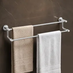 Plantex Stainless Steel Dual Towel Rod/Towel Bar for Bathroom/Towel