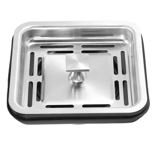 Image of Plantex Stainless Steel Waste Coupling for Kitchen Sink/ Square Coupling Sink/ Coupling with PVC Waste Pipe - (Matte Fin