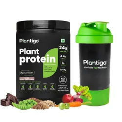Plantigo Clean Plant Protein Powder (Swiss Chocolate - 1Kg + Shaker 600ml)