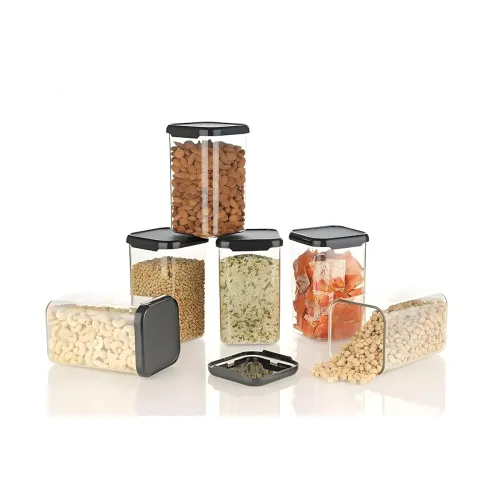 Image of Plastic Airtight Kitchen Storage Containers Set, 1100ml, Pack of 6