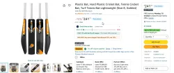 Plastic Bat, Hard Plastic Cricket Bat, Tennis Cricket Bat