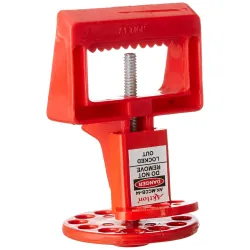 Plastic Large Circuit Breaker Lockout Ak-Mccb-44A Lock And Hold, Pack Of 10, Red