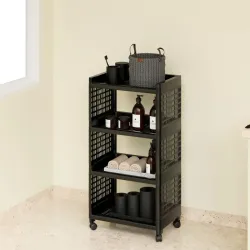 Plastic Multipurpose Storage Racks | 4 Shelfs Storage Organizer Racks for Home