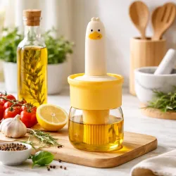 Plastic Oil Dispenser Bottle with Silicone Brush