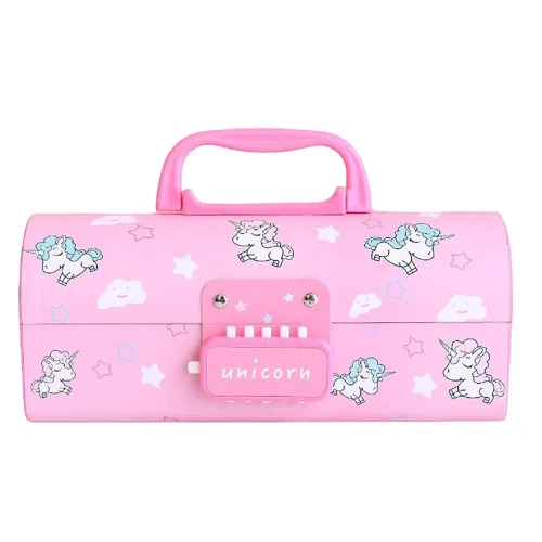 Image of Plastic Pencil Box With Code Lock Pen Case Kids Pencil Case Style 