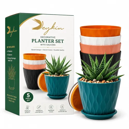 Image of Plastic Round Flower Pots