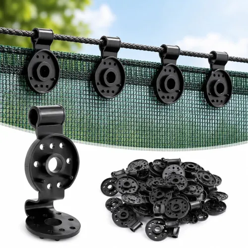 Image of Plastic Shade Net Clips with Hole and Rope Hook, 30 Pcs