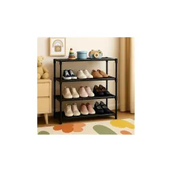 Plastic Shoe Rack 4-Layer Shoe Stand for Home