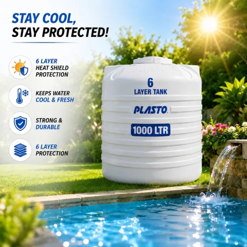 Image of Plasto 1000L 6-Layer Water Tank