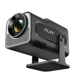 PLAY Art Newly Launched Android 13 4K Decoding 1080 Full HD Inbuilt Speaker Bluetooth ShortThrow Auto Keystone Freestyle 360 Degree flip Portable Projector(Black)