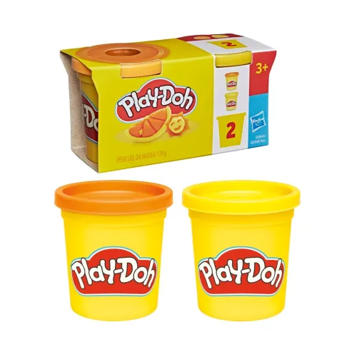 Image of Play-Doh 2 Pack, 3 Ounce Cans, Orange & Yellow Modeling Compound, Kids Arts & Crafts 3+