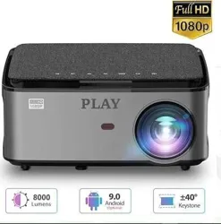 PLAY PP3 Full HD LED Portable 1920 x 1080P High Brightness & Contrast Native Full HD Resolution 5500 lm LED Corded Portable Projector (Black)