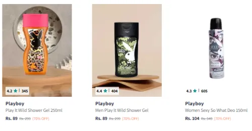 Image of Playboy Deodrants Flat 70% Discount
