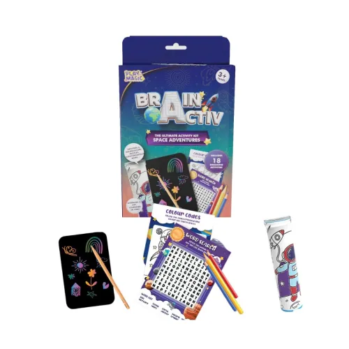 Image of PlayMagic BrainActiv Kaleidoscope & Scratch Art Kit