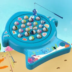 PlayMagic Musical Fishing Board Game |Board Fish Game with Rotating Pond,21 Fishes&4 Fishing Poles|Sound Toy 4+Yrs|Indoor Musical Toy|Skill Development|Birthday/Return Gifts for Kids|Made in...