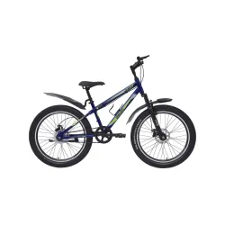 playR BFF Cycle 24 Inch Fat Tyre 7 Speed, Front Wheel Shock Abs, Front and Rear Disc Brake, Jet Black for Durable City &