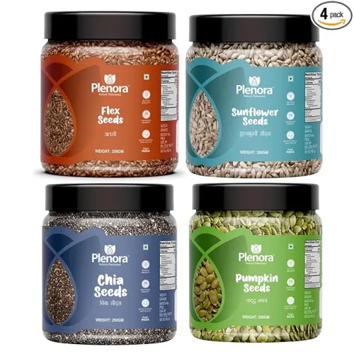 Image of PLENORA Combo of Pumpkin, Chia, Flax & Sunflower Seeds 250g Each