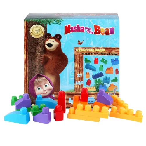 Image of Plex Masha & The Bear Building Blocks Starter Pack